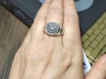 Мусульманское кольцо из серебра Полумесяц